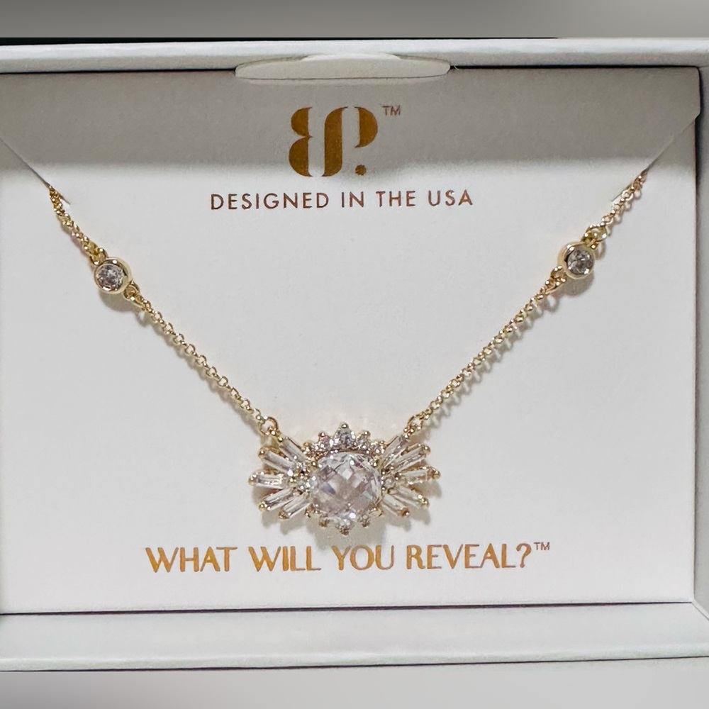 Bomb Party April 2026 GOLD Plating“The Mayci Necklace” Diamond CZ
